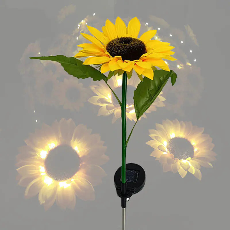 Solar Simulation Glowing Sunflower Outdoor Light